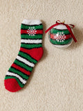 Christmas Ball Coral Fleece Socks Gift Box Christmas Gift Thickened Cartoon Sleep Socks