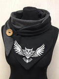 Women's Simple Owl Casual Windproof Shawl Scarf