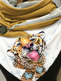 Winter Tiger Art Print Casual Scarf