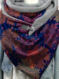 Gold Leaf Maple Leaf Art Fleece Print Casual Scarf