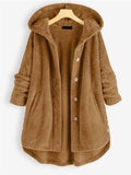 Women's Plush Thick Long-Sleeved Coat Cardigan