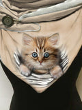 Women's Cat Print Casual Scarves and Shawls