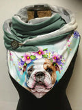 Cute Pug Casual Print Scarf