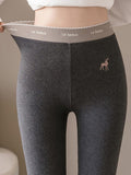 Ladies Outer Wear High Waist Small Foot Warm Cotton Pants