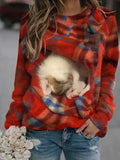 Women's Winter Cute 3D Cat Warm Seatshirt