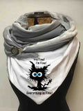 Women's Cat I'm Fine Casual Wrap Scarf