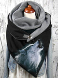 Wolf Art Fleece Casual Scarf