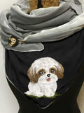 Women's Cute Puppy Pattern Scarves and Shawls