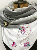 Ladies Scarf Color Dandelion Printing Warm Baste Tocus+