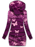 Butterfly Floral Casual Print Sweatshirt