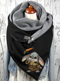 Rabbit Carrot Casual Print Scarf