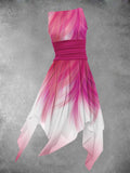 Women's Feather Artistic Design Maxi Dress