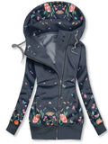 Women's Floral Print Sweatjacke