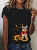 Woman's Cute Dog YorkShire Casual T-shirt