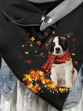 Women's Cute Dog Saint Bernard Casual Shawl Scarf