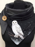 Owl Print Casual Scarf and Shawl