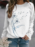 Women's Vintage Dandelion Pattern Casual Sweatshirt