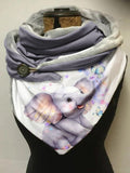 Cute Elephant Casual Print Scarf