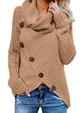 Women's Long Sleeved Irregular Sweater