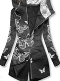 Women's Butterflies Print Sweatjacke