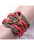 Deathly Hallows Vintage Leather Strap Bracelet Various Owl Wing Bracelets Snitch