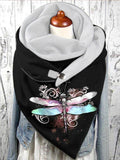 Dragonfly Print Cozy Warm Scarf