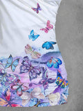 Women's Butterfly Floral Art Casual Tank Top