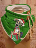 Women's Christmas Dog Print Casual Scarf