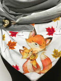 Maple Squirrel Print Casual Scarf and Shawl