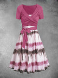 Women's Tie Dye Art Two Piece Dress