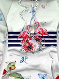 Women's Flower Art Print Sweatjacke