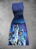 Women's Wolf Casual Maxi Dress