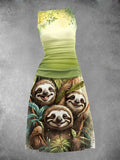 Women's Sloth Forest Artistic Maxi Dress