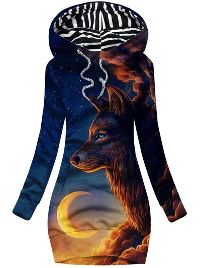 Women's Art Wolf Casual Sweatshirt