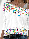 Women's Modern Abstract Art Print Casual Top