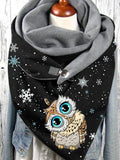 Owl Print Casual Scarf and Shawl