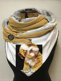 Women's Winter Cute Dog Warm Casual Shawl Scarf