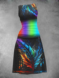 Women's Feather Art Maxi Dress