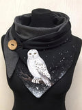 Owl Print Casual Scarf and Shawl