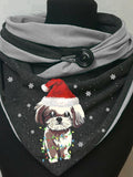 Christmas puppy casual scarves and shawls