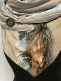 Horse print casual scarves and shawls