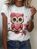 Owl Art Casual T-shirt