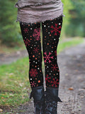 Women's Winter Snowflake Print Thermal Leggings