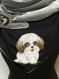 Women's Cute Puppy Pattern Scarves and Shawls