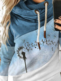 Women's Casual Dandelion Colorblock Casual Hoodie