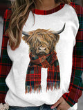 Women's West Highland Cattle Print Sweatshirt