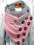 Cute dog paw pattern scarves and shawls