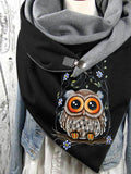 Owl Print Casual Scarf and Shawl