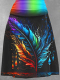 Women's Feather Art Maxi Dress