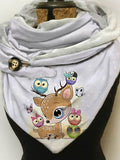 Casual Reindeer Print Scarf and Shawl